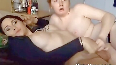 Blonde brunette rimjob and blowjob in amateur video