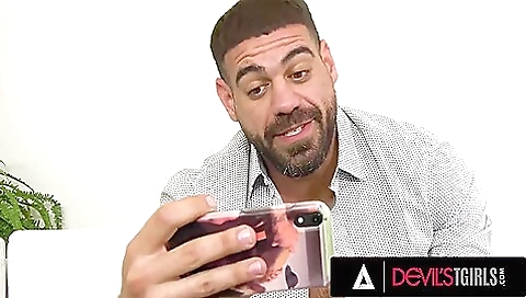 A tattooed trans girl with a huge ass takes big cock deep