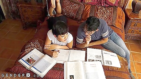 Asian girl plays with her stepbrother in sexy hardcore