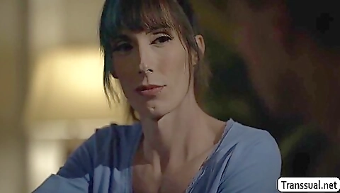 Tattooed transvestite takes a dick and gets fucked from behind