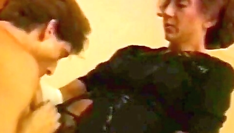 Busty woman with big ass gets anal fucked in strapon