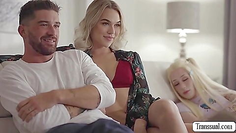 Blonde with a sexy ass takes a cock in her mouth and enjoys anal