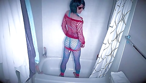 My beautiful blonde milf has a great shower sex video